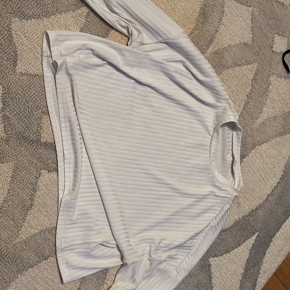 Romwe White Long Sleeve Shirt